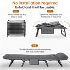 Adjustable Portable Folding Chair Space Saving with Side Pocket for Bedroom Office Outdoor Camping Compact