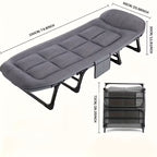 Adjustable Portable Folding Chair Space Saving with Side Pocket for Bedroom Office Outdoor Camping Compact