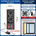 No-Drill Telescopic Window Exhaust Fan, Portable Non-Hole Window Ventilator for Home, European Standard