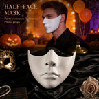 Fashion Hand Painted Half Face Mask Retro Antique Style Peking Opera Mask Cosplay Role Play Mask DIY Home Wall Decor Party Gift