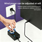 No-Drill Telescopic Window Exhaust Fan, Portable Non-Hole Window Ventilator for Home, European Standard