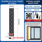 No-Drill Telescopic Window Exhaust Fan, Portable Non-Hole Window Ventilator for Home, European Standard