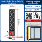 No-Drill Telescopic Window Exhaust Fan, Portable Non-Hole Window Ventilator for Home, European Standard