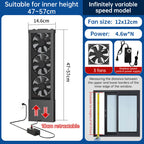 No-Drill Telescopic Window Exhaust Fan, Portable Non-Hole Window Ventilator for Home, European Standard